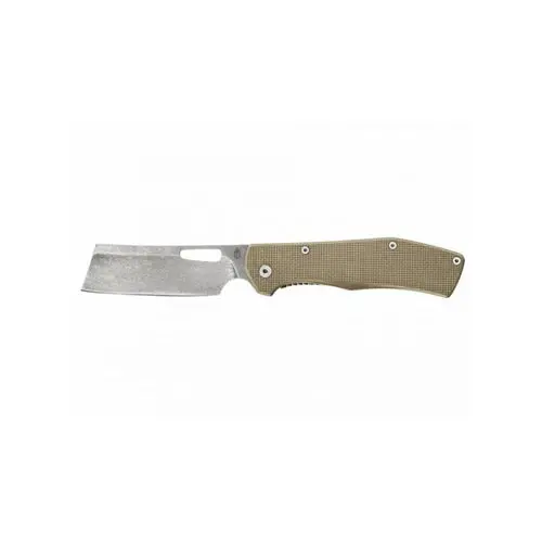 Gerber Flatiron Desert Tan Folding Cleaver Knife 1
