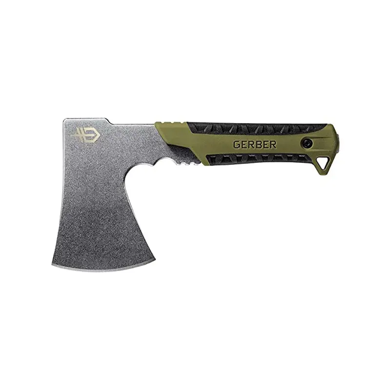 Gerber Pack Hatchet – Flat-Head Camp Axe In Sage Green Stonewash Finish 1