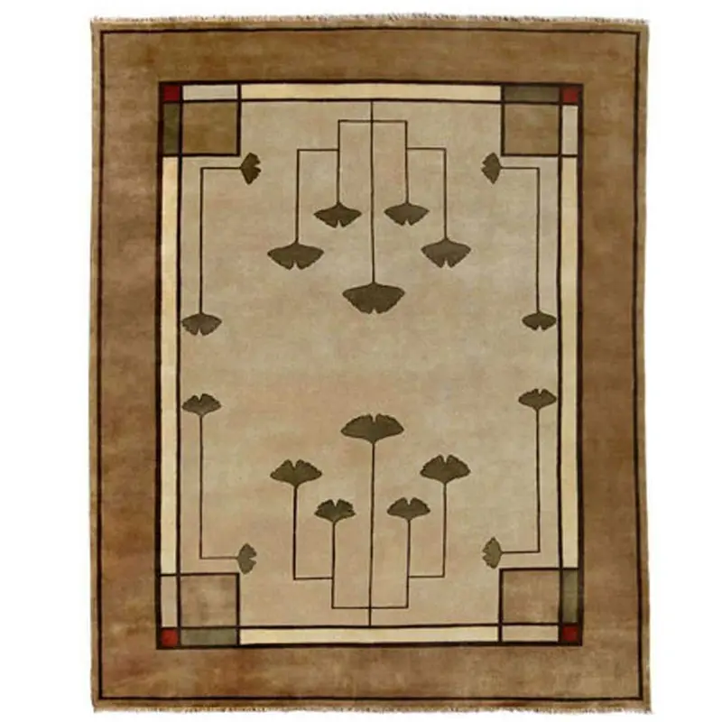 Ginkgo Beige Hand-Knotted Wool Rug – Limited Preorder 1