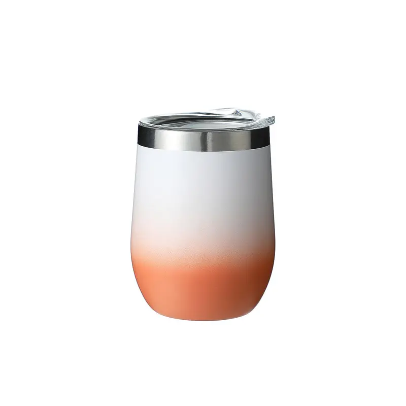 Gradient Double-Wall Insulated Tumbler – 343Ml Orange Travel Cup 1
