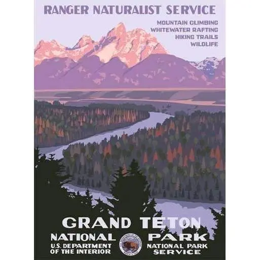 Grand Teton National Park Mountain Range Poster 1