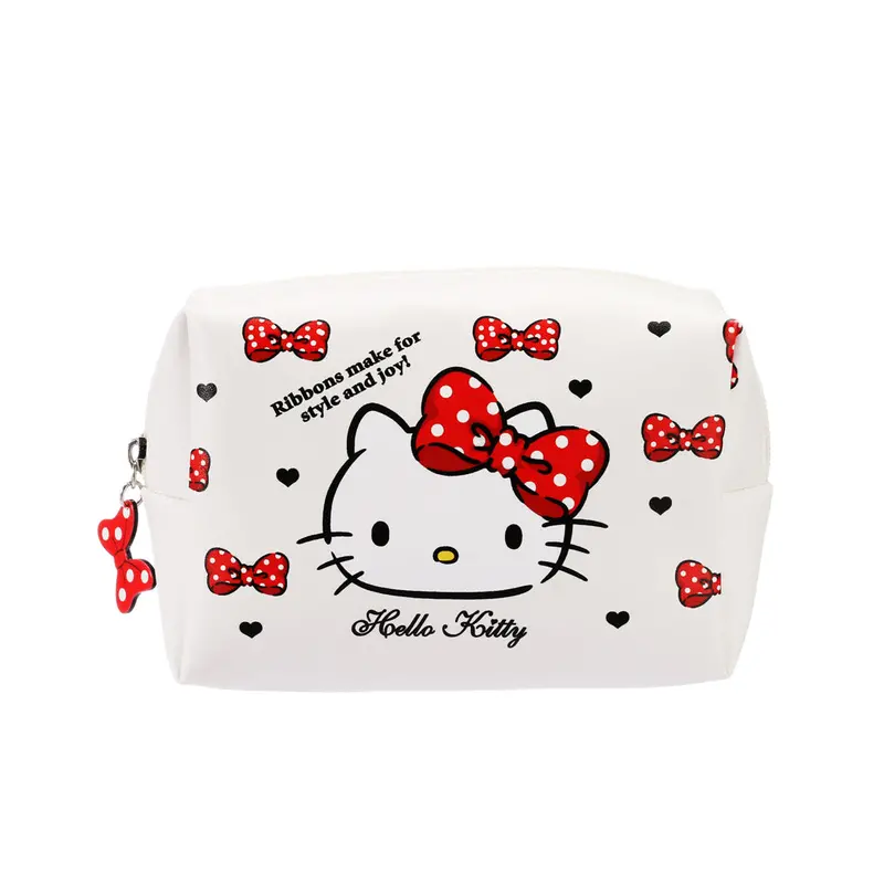 Hello Kitty Bow-Embellished Cosmetic Pouch – Red 1