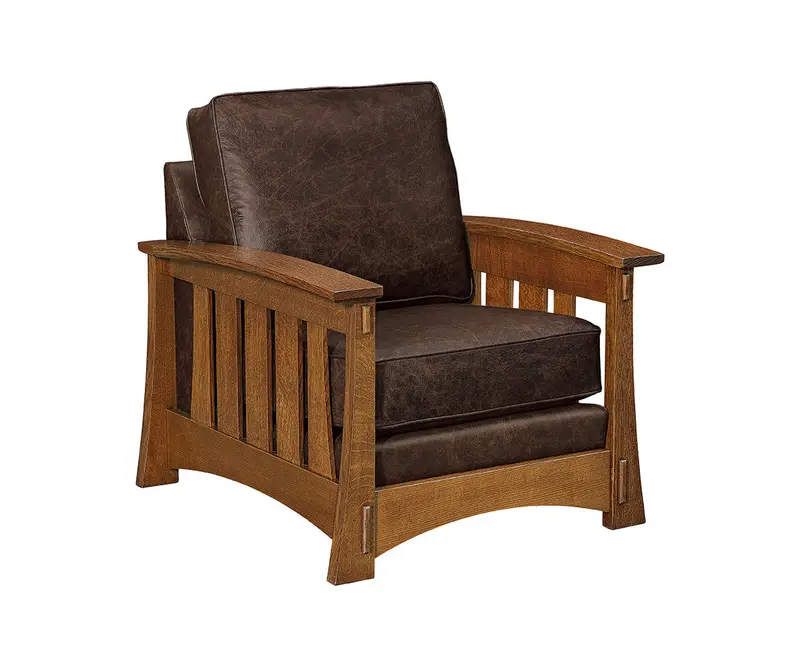 Highland Spindle Accent Chair With Wood Arms 1