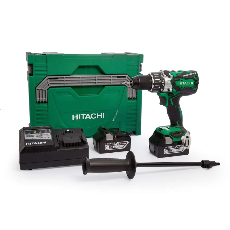 Hitachi (Hikoki) Dv18Dbxl 18V Brushless Cordless Combi Drill – Includes Two 5.0Ah Batteries And Charger 1