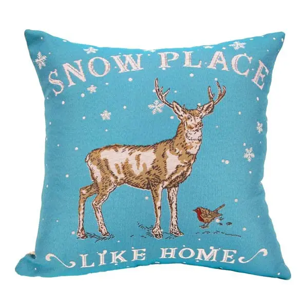 Holiday Stag-Themed Decorative Pillow 1