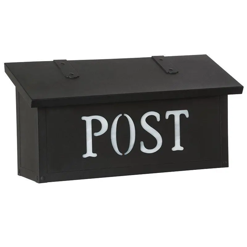 Horizontal Traditional Mailbox With Post Label 1