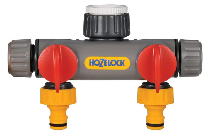 Hozelock 2-Way Tap Connector – Dual Outlet Hose Adapter 1