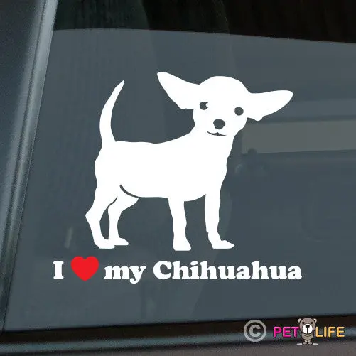 'I Love My Chihuahua' Affectionate Sticker - Spunky Breed Edition 1