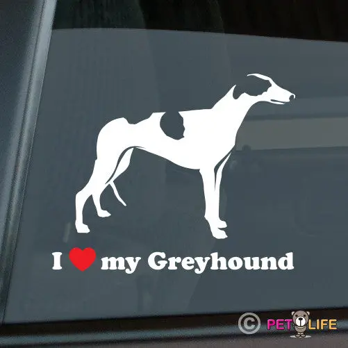 'I Love My Greyhound' Sentimental Sticker - Bold & Heartfelt 1