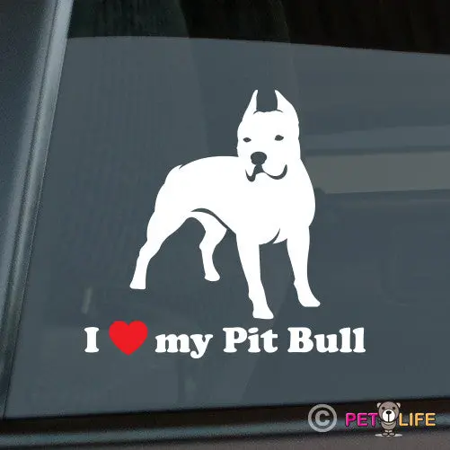 'I Love My Pit Bull' Sticker – Heartfelt Canine Tribute 1