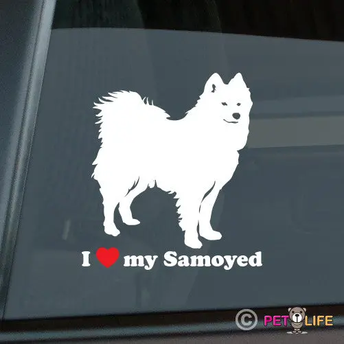 I Love My Samoyed Sticker 1