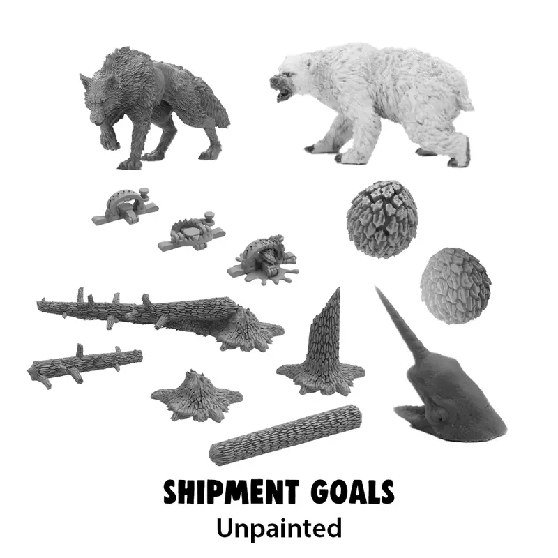 Ice Wilds Shipment Goals – Unpainted Miniature Kit 1