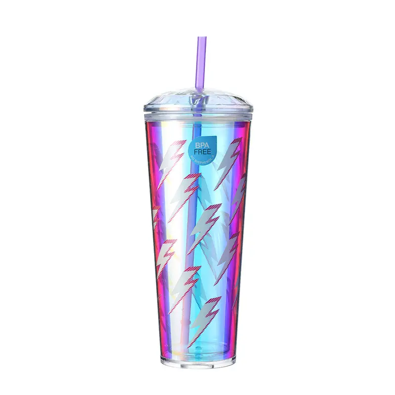 Illusion Collection Reusable Straw Water Bottle – Sleek 8-Ounce Design 1