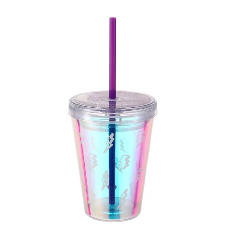 Illusion-Themed Reusable Straw Water Bottle – 350Ml 1