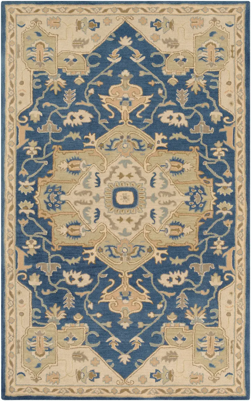 Indigo Roman-Style Hand-Tufted Area Rug 10
