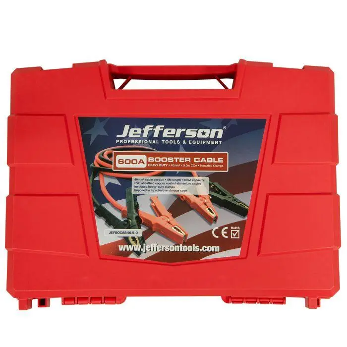 Jefferson 40Mm² Heavy-Duty 5-Meter Booster Cable 1