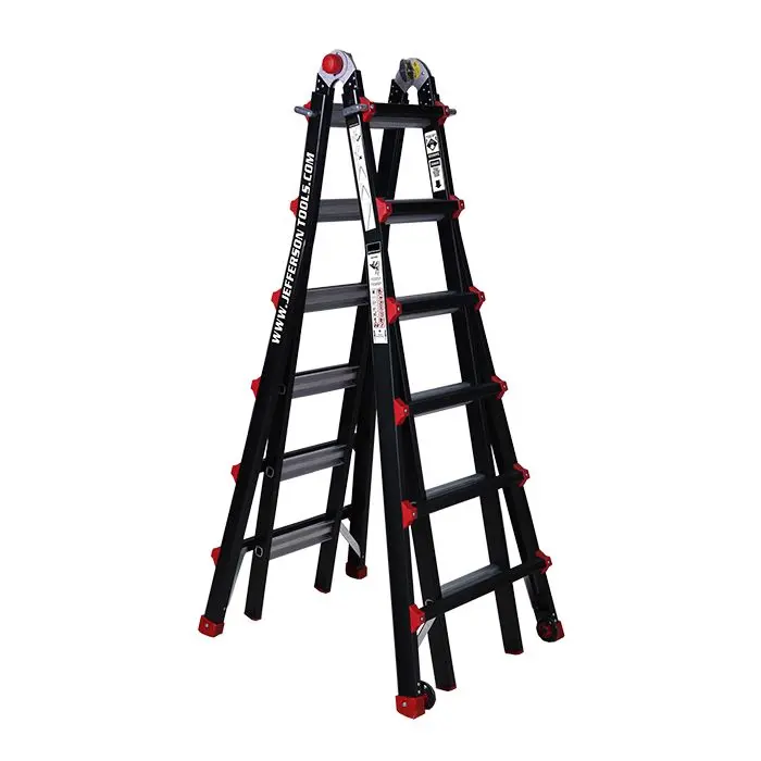 Jefferson As6 Multi-Function Aluminum Ladder – Adjustable A-Frame & Extension Modes – Jefladmpas06 1