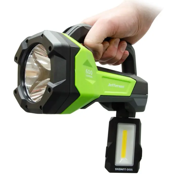 Jefferson Dual Cob Led Spotlight – 1000-Lumen Rechargeable Floodlight With Adjustable Beam 1