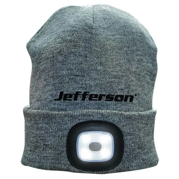 Jefferson Jefhatlt01 Rechargeable Led Beanie Hat – 160-Lumen Usb Powered 1