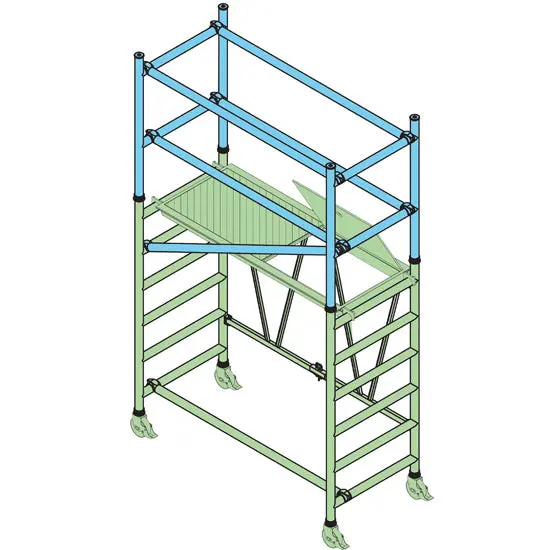 Jefferson T99 Mini Tower Pro – Compact 1.55M Access Platform With Guardrail 1