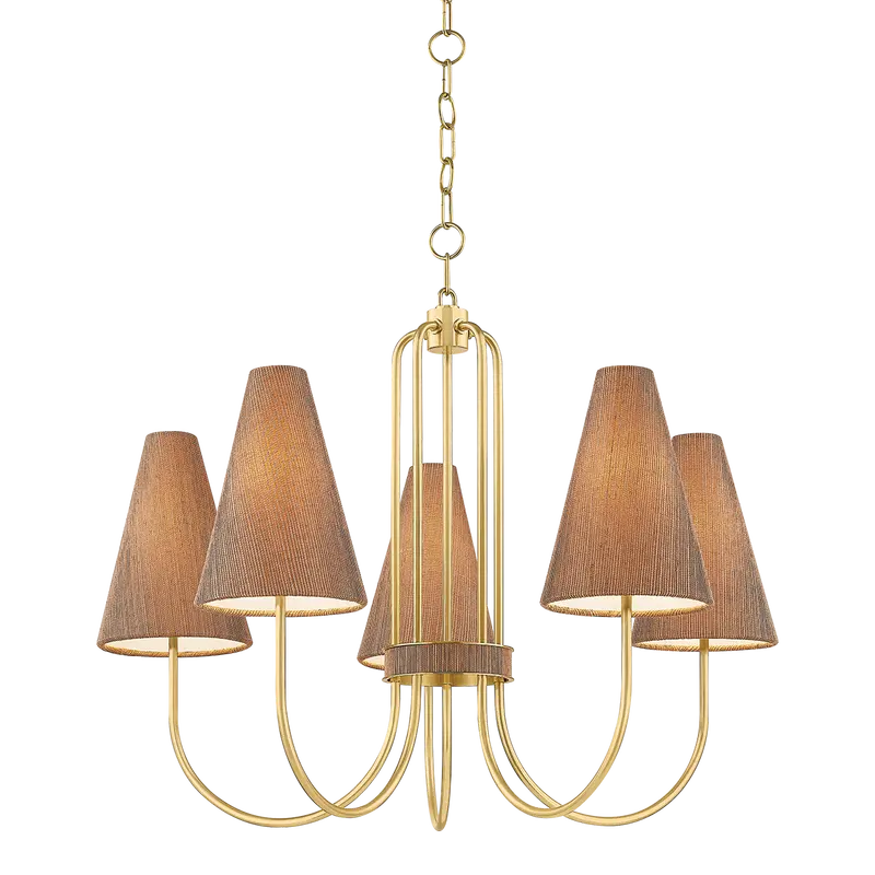 Jessel Art Deco Chandelier With Tiered Crystal Details 1