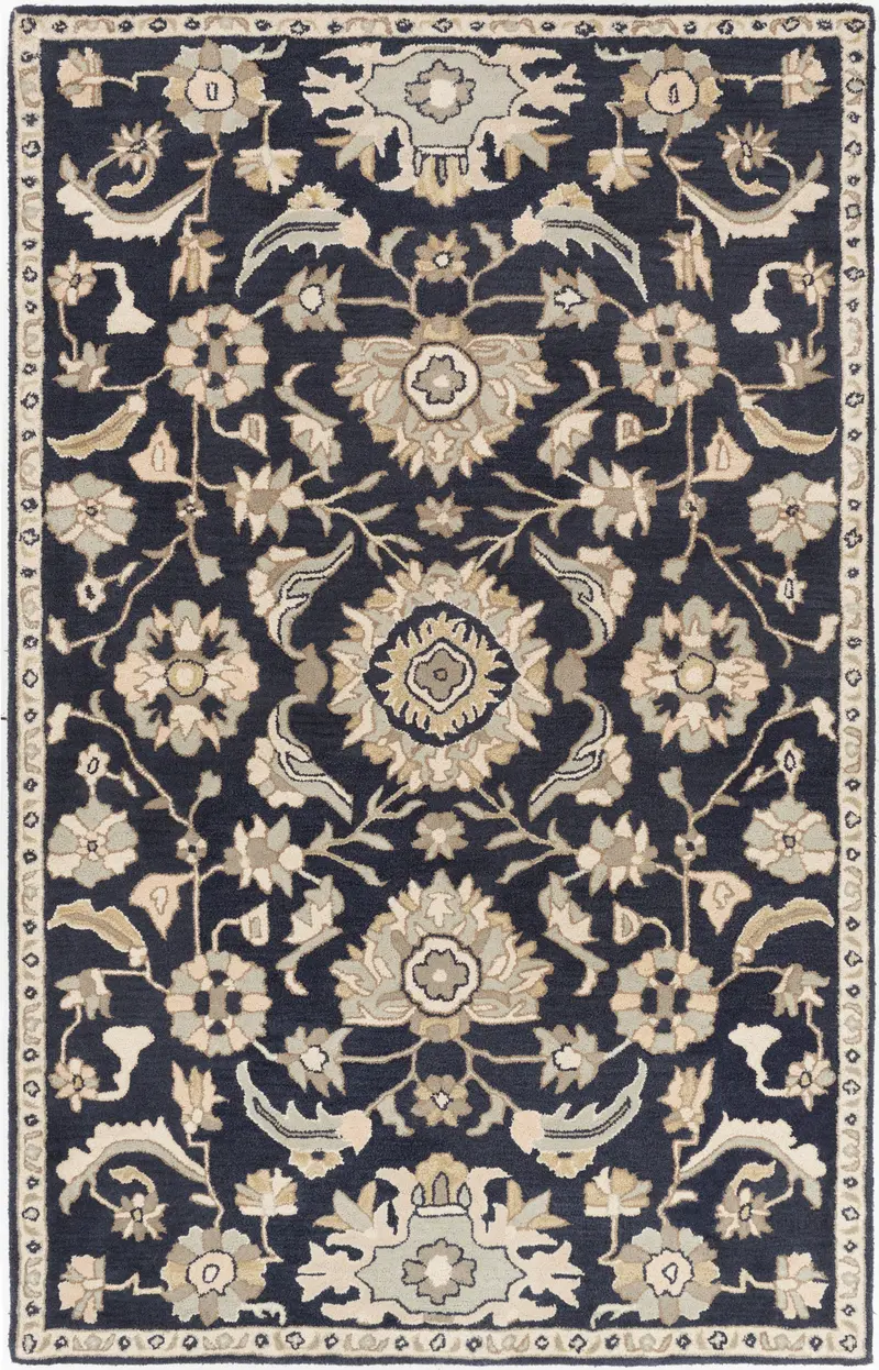 Julian Navy Deep Blue Hand-Tufted Rug 10
