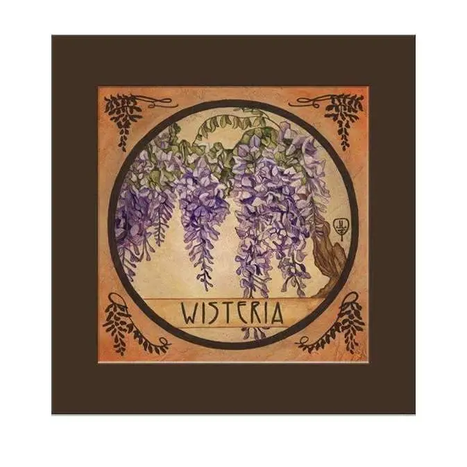 Julie Leidel Botanical Wisteria Print Artwork 1