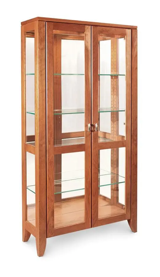 Justine Two-Door Glass-Front Curio Cabinet