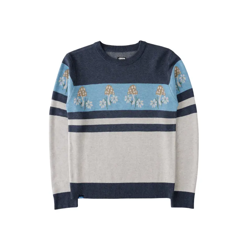 Kavu Hillrose Sweater – Mushroom Patch Detail Knit Pullover 1
