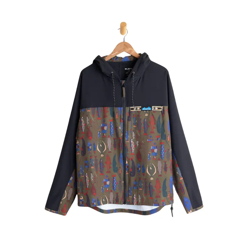Kavu River Throwshirt Unisex Jacket – Fish Tessellate Print 1