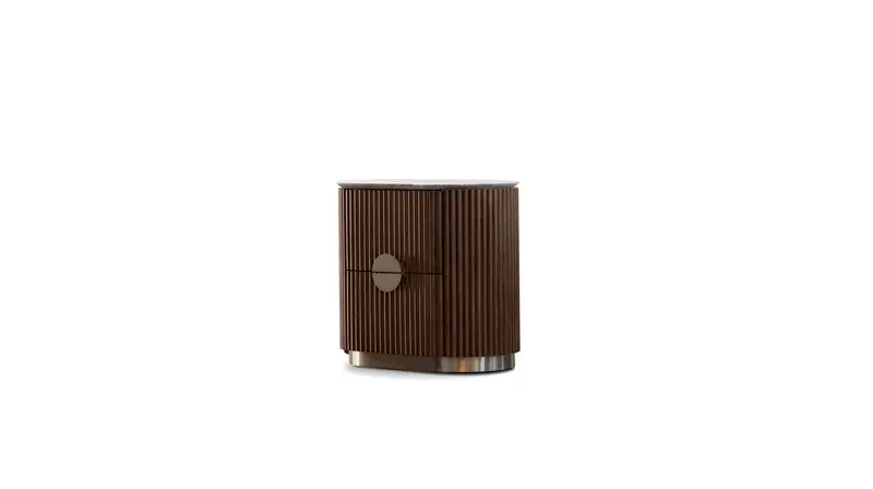 Koii Grey 2-Drawer Side Table 1