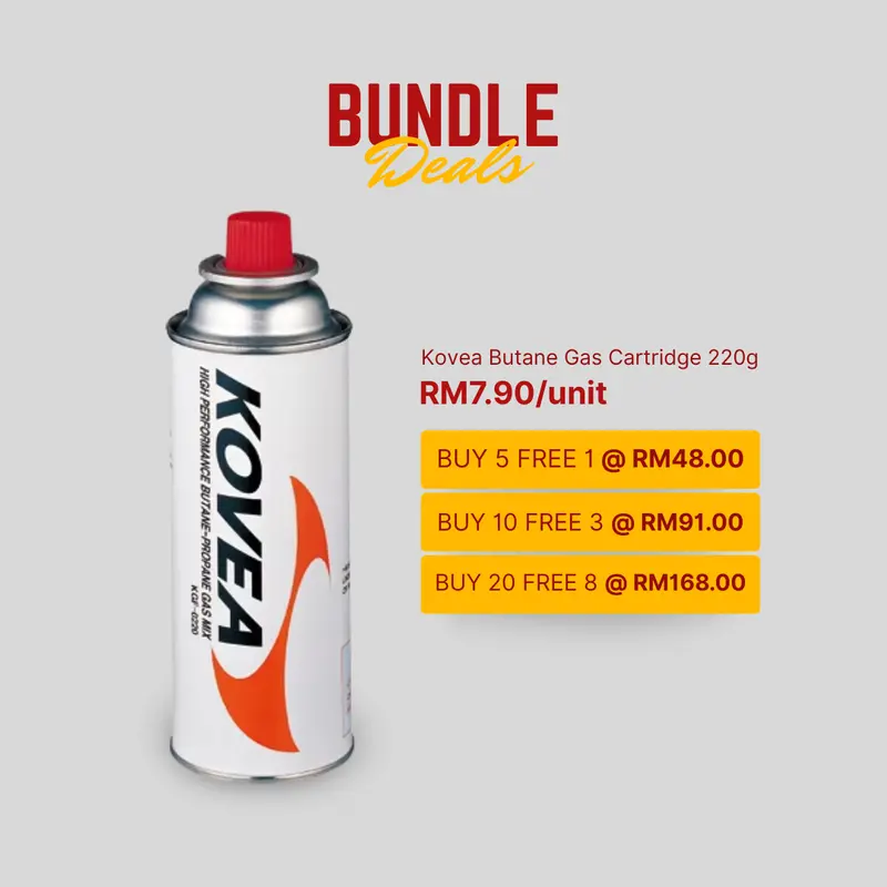 Kovea 220G Butane Fuel Cartridge Set 1