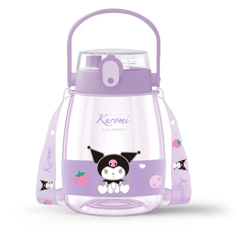 Kuromi Insulated 1.3L Water Bottle With Carry Handle & Adjustable Strap 1