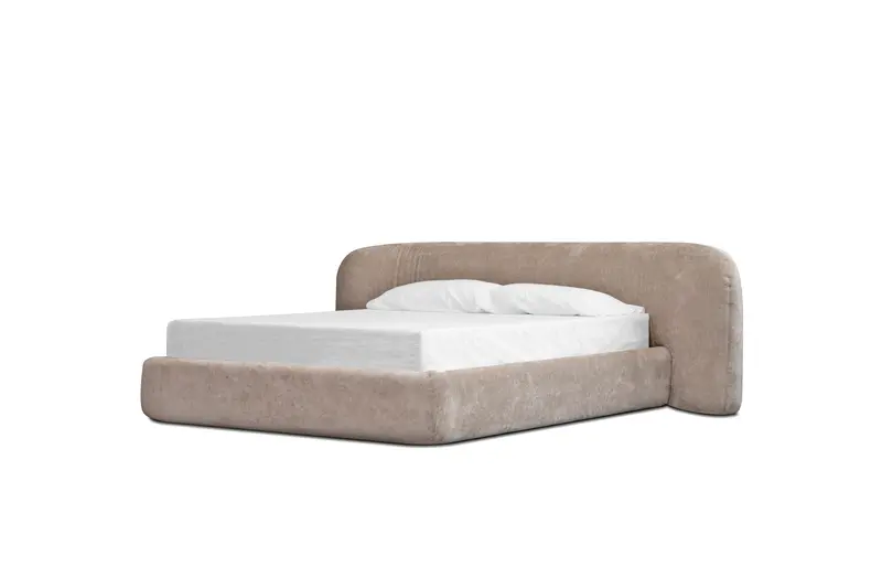 Kurv Platform Bed Frame In Seed Brown 1