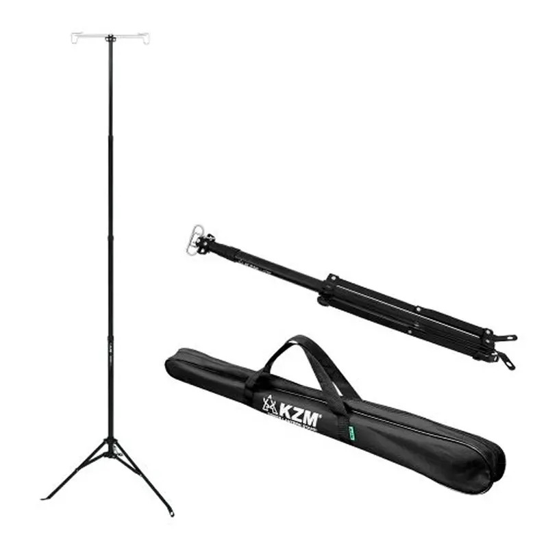 Kzm Adjustable Tower Lantern Stand For Campsites 1