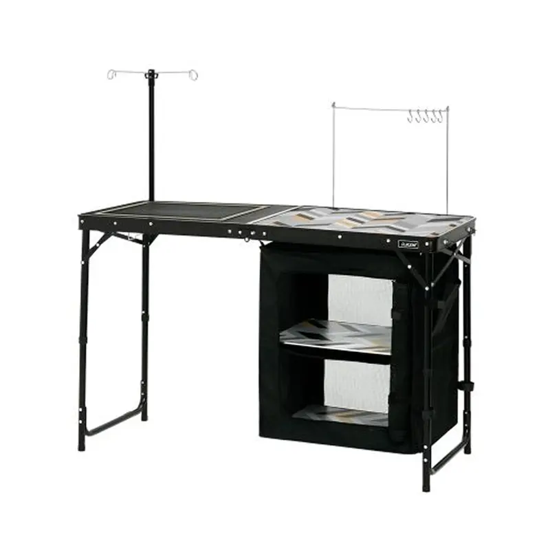 Kzm Iron Mesh Kitchen Cabinet & Folding Table Ii 1