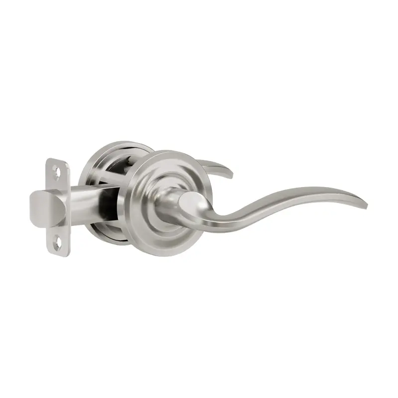 L2 Lever Handle With Beveled Round R1 Rosette 1