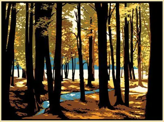 Lakeside Wood Art Print By Laura Wilder 1