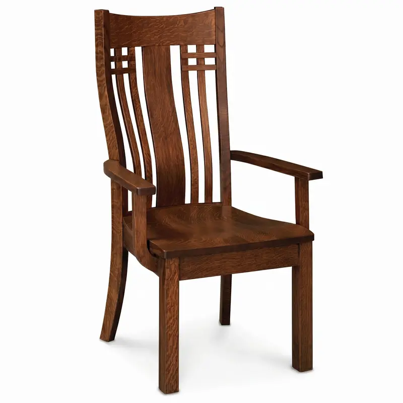 Larson Mission-Style Arm Chair In Solid Wood 1
