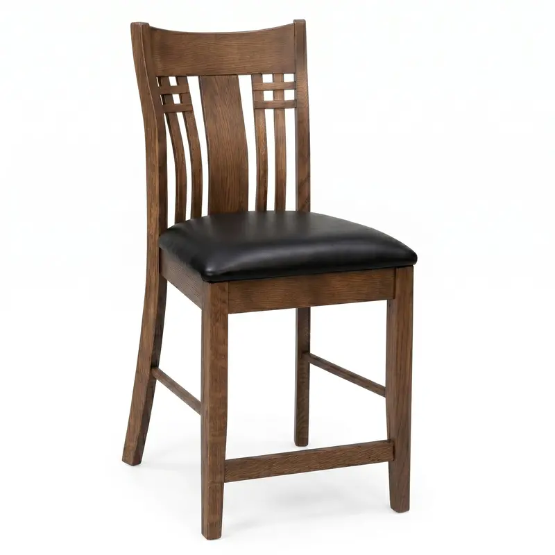 Larson Mission-Style Bar Chair 1