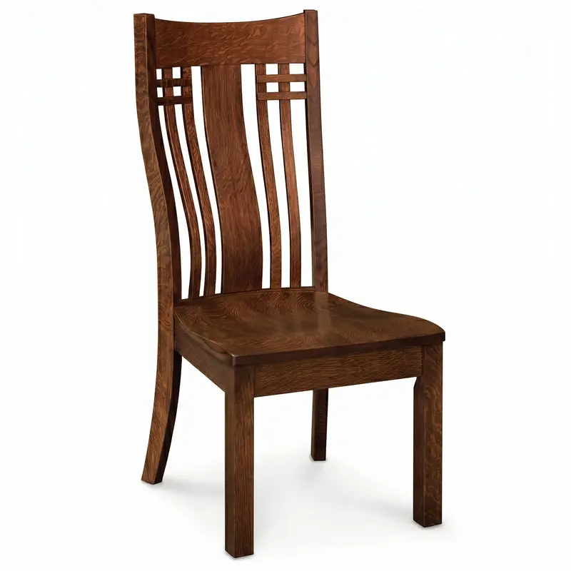 Larson Mission-Style Side Chair With Exposed Wood Joinery 1