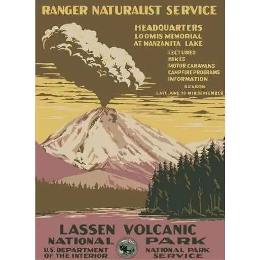 Lassen Volcanic National Park Geologic Poster 1