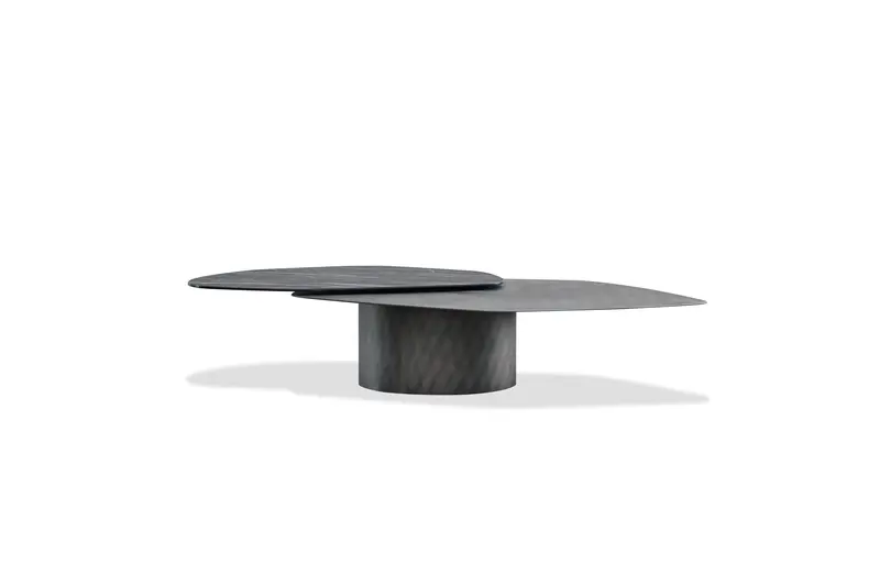 Layer Ceramic Coffee Table With Noir Desir Bocciadato Top 1