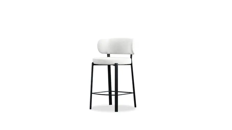 Lily Alabaster Hopsack Counter Stool 1