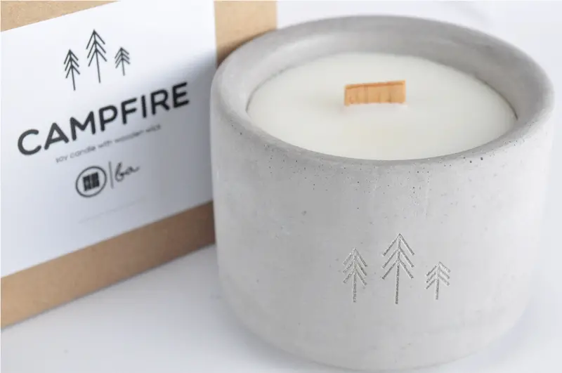 Limited-Edition Campfire Concrete Candle Holder 1