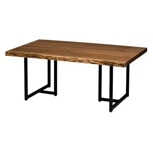 Live Edge Coffee Table With Minimalist T-Base 1