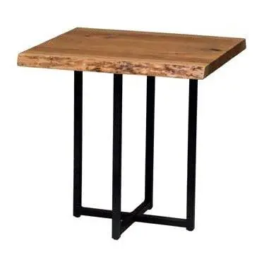 Live Edge End Table With T-Base Design 1