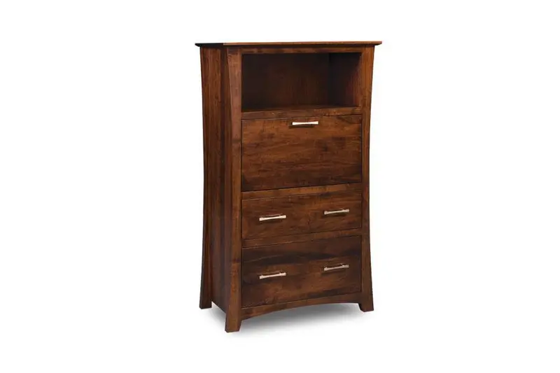 Loft-Inspired Laptop Cabinet With File Organization