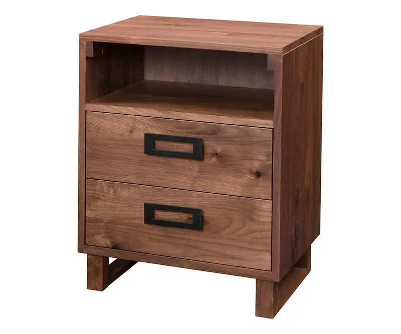 Logan Wooden Nightstand With Clean Craftsman Lines 1