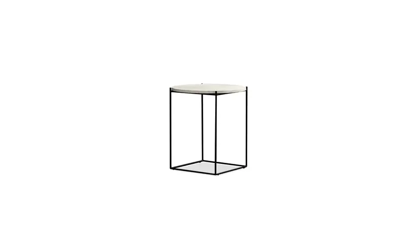 Lola End Table – Travertino Stone Surface 1